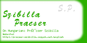 szibilla pracser business card